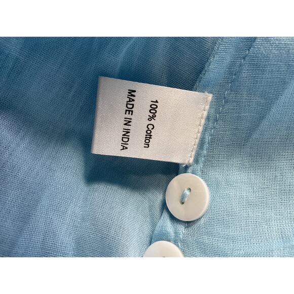 Banjanan 'Poppy' Blue Cotton Midi Dress Size S - Picture 5 of 5